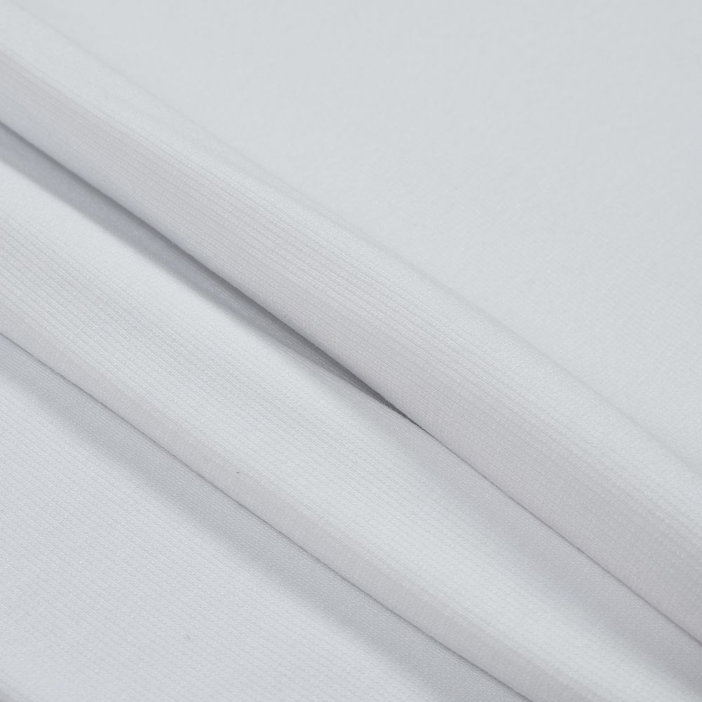 Bamboo Cotton Rib 2x2 - White