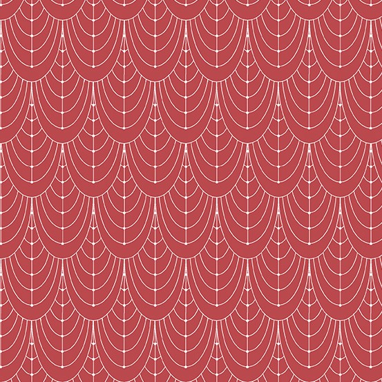 Century Prints - Art Deco - Curtains - Barnrose Red - Cotton Quilting Fabric