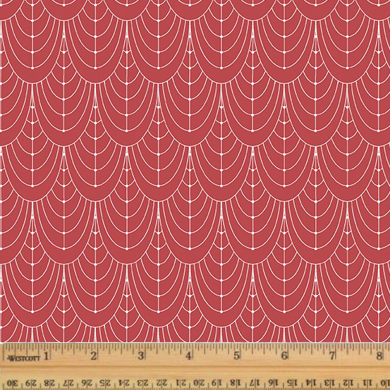 Century Prints - Art Deco - Curtains - Barnrose Red - Cotton Quilting Fabric