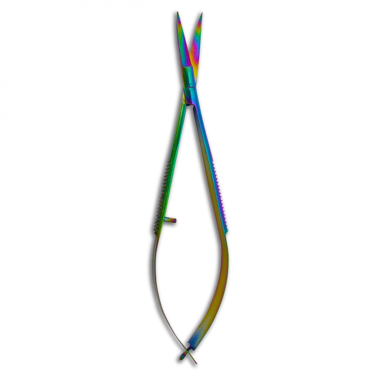 Famore - Curved Titanium EZ Snips Micro Serrated Curved Blade - 4-1/2"