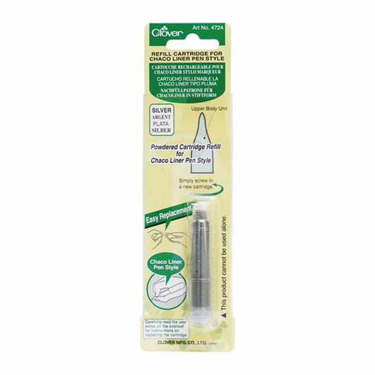 CLOVER 4724 - Pen Style Chaco Liner Refill - Silver