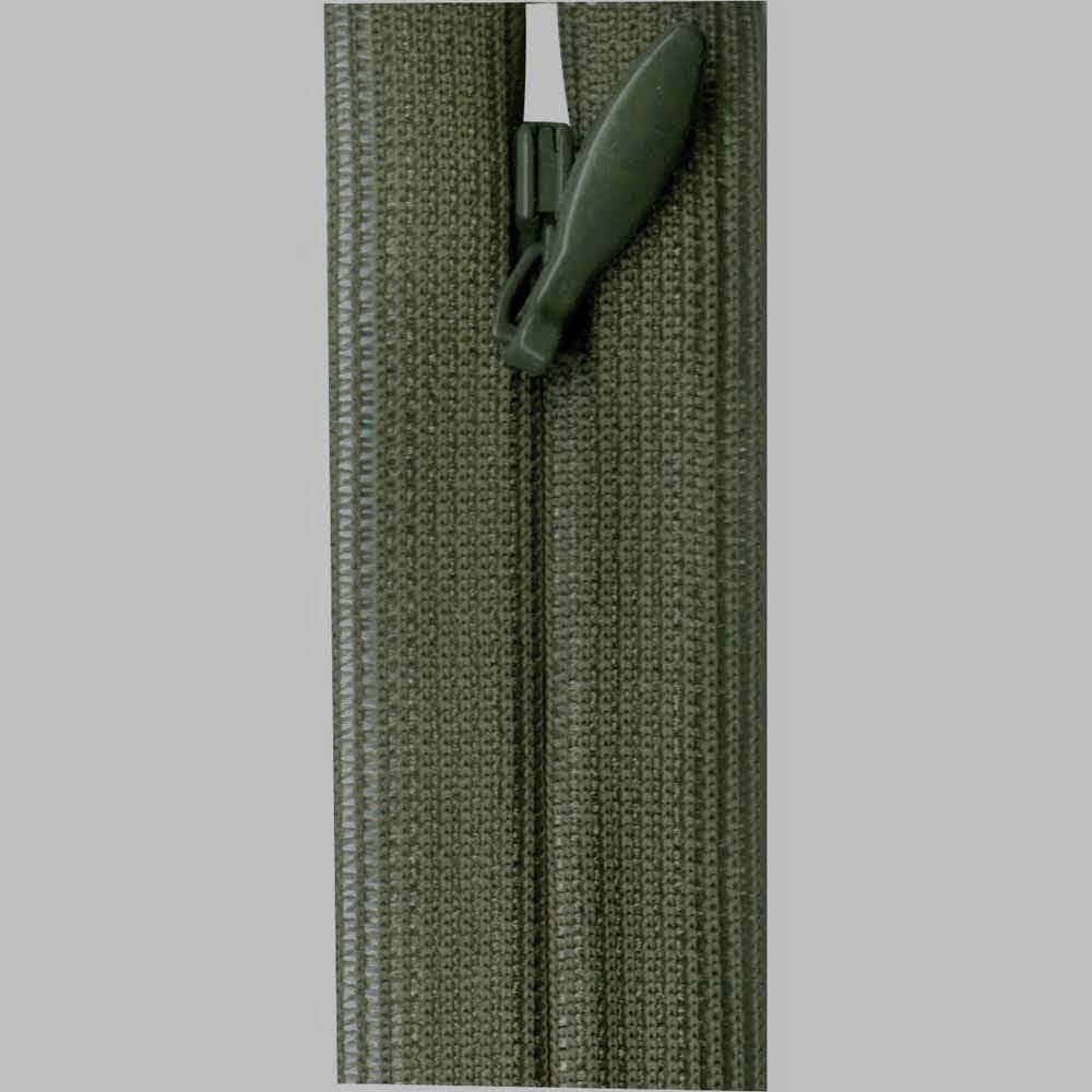 Invisible Closed End Zipper 23cm (9″) - Dark Olive