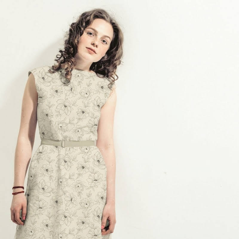 Linen Jersey - Mallow Field - Natural