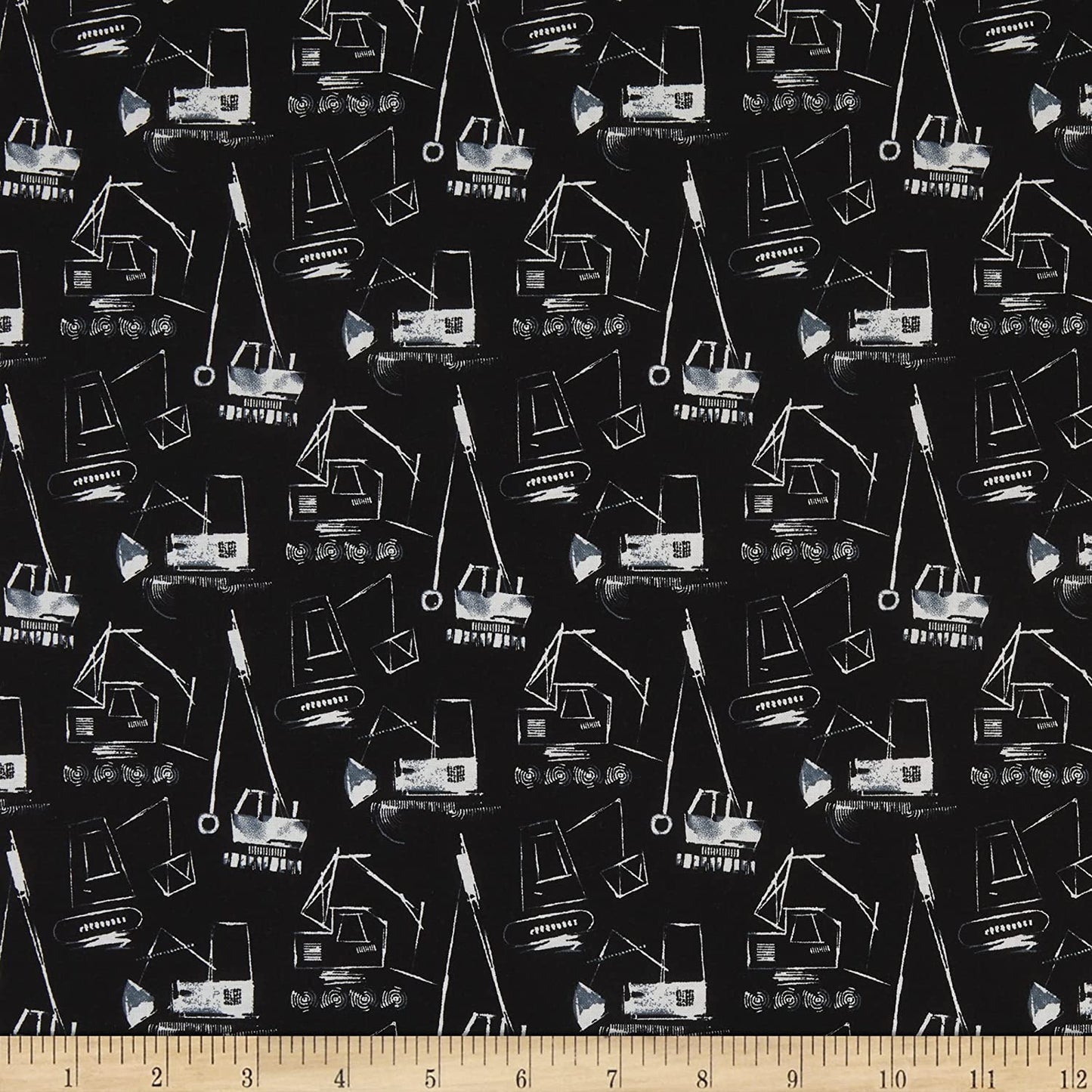 Move Me - Knock It Down - Black - Cotton Fabric