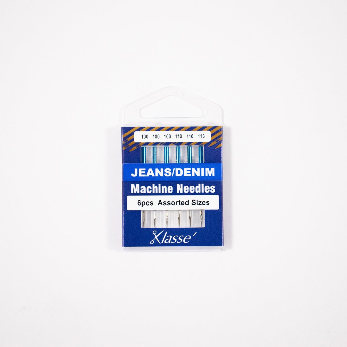 Klasse´ Jeans Needles - Assorted Sizes 3 each - 100/16, 110/18 - 6 count