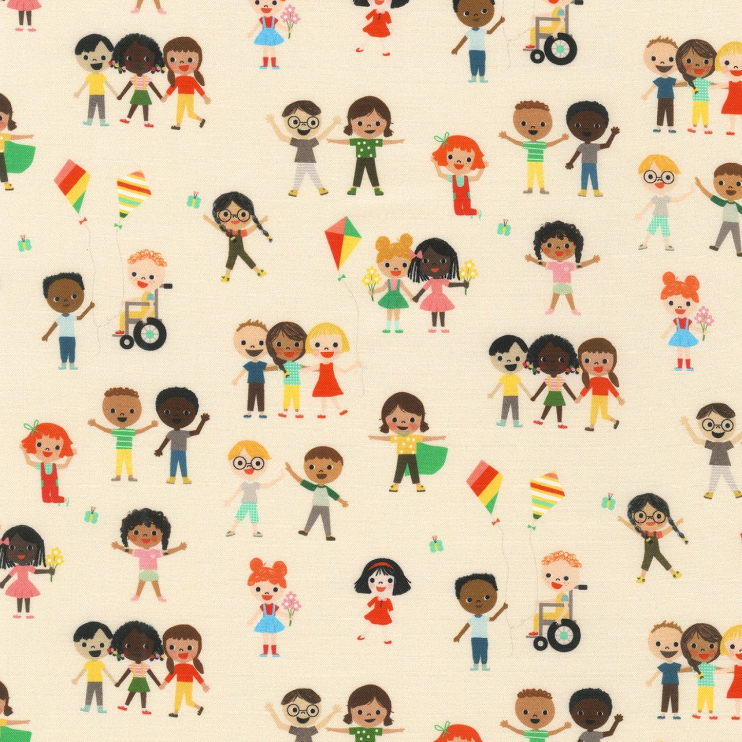 Bright Days - Natural - Ann Kelle - Digital Print - Cotton Fabric