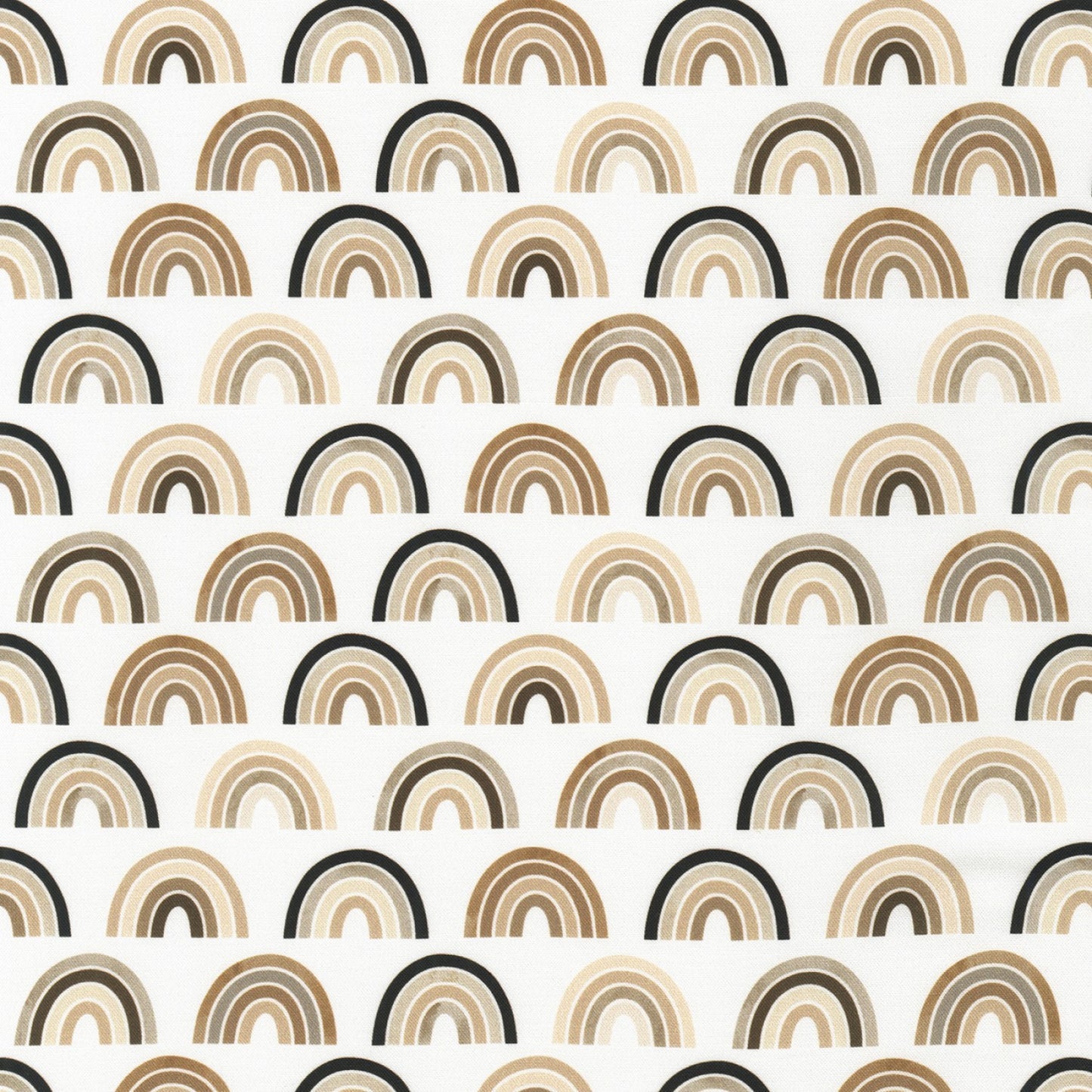 Large Rainbows - Natural - Ann Kelle - Digital Print - Cotton Fabric