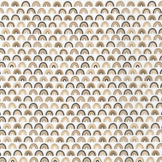 Small Rainbows - Natural - Ann Kelle - Digital Print - Cotton Fabric