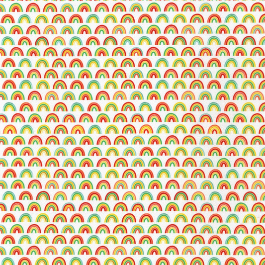 Small Rainbows - Bright - Ann Kelle  - Digital Print - Cotton Fabric