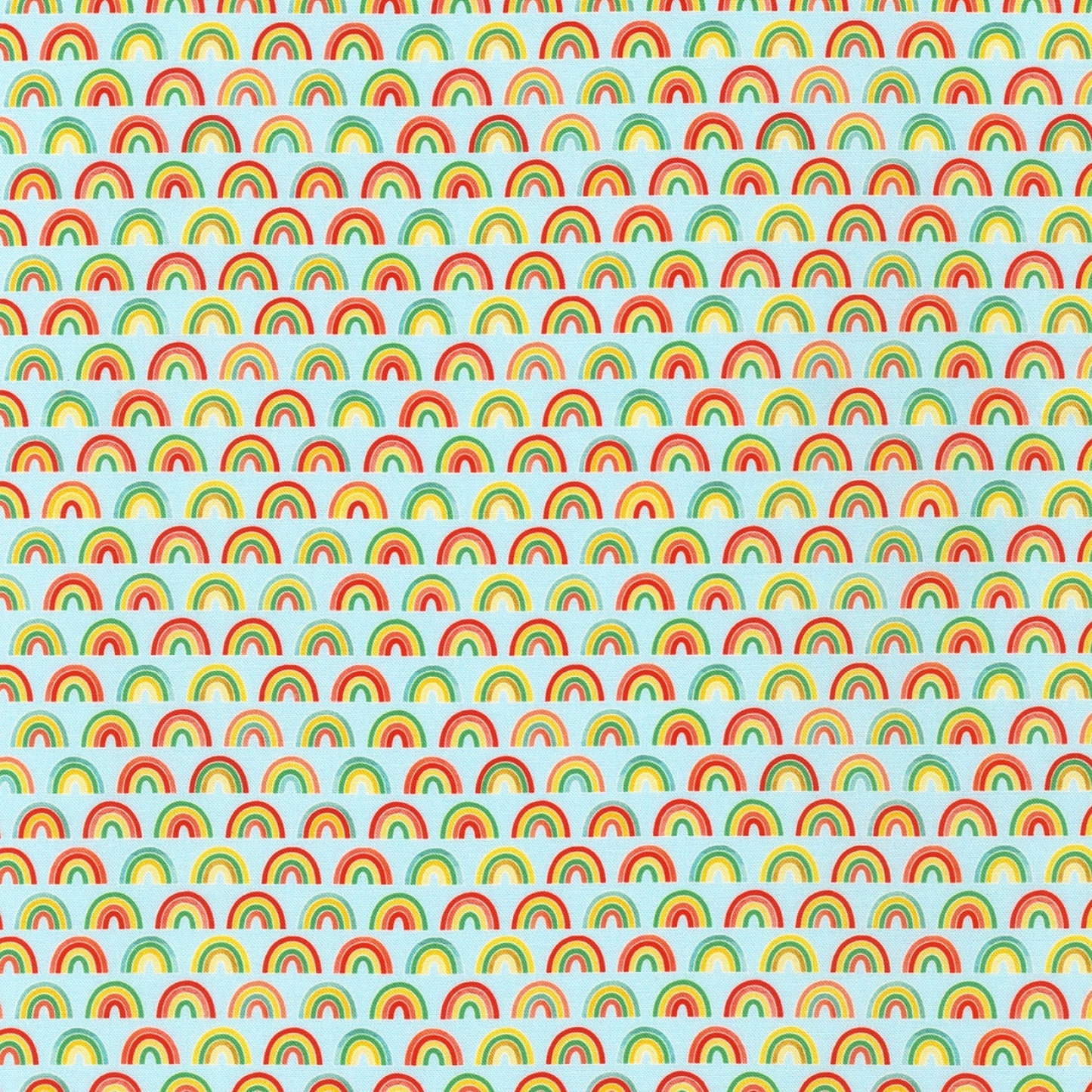 Small Rainbows - Blue - Ann Kelle - Digital Print - Cotton Fabric