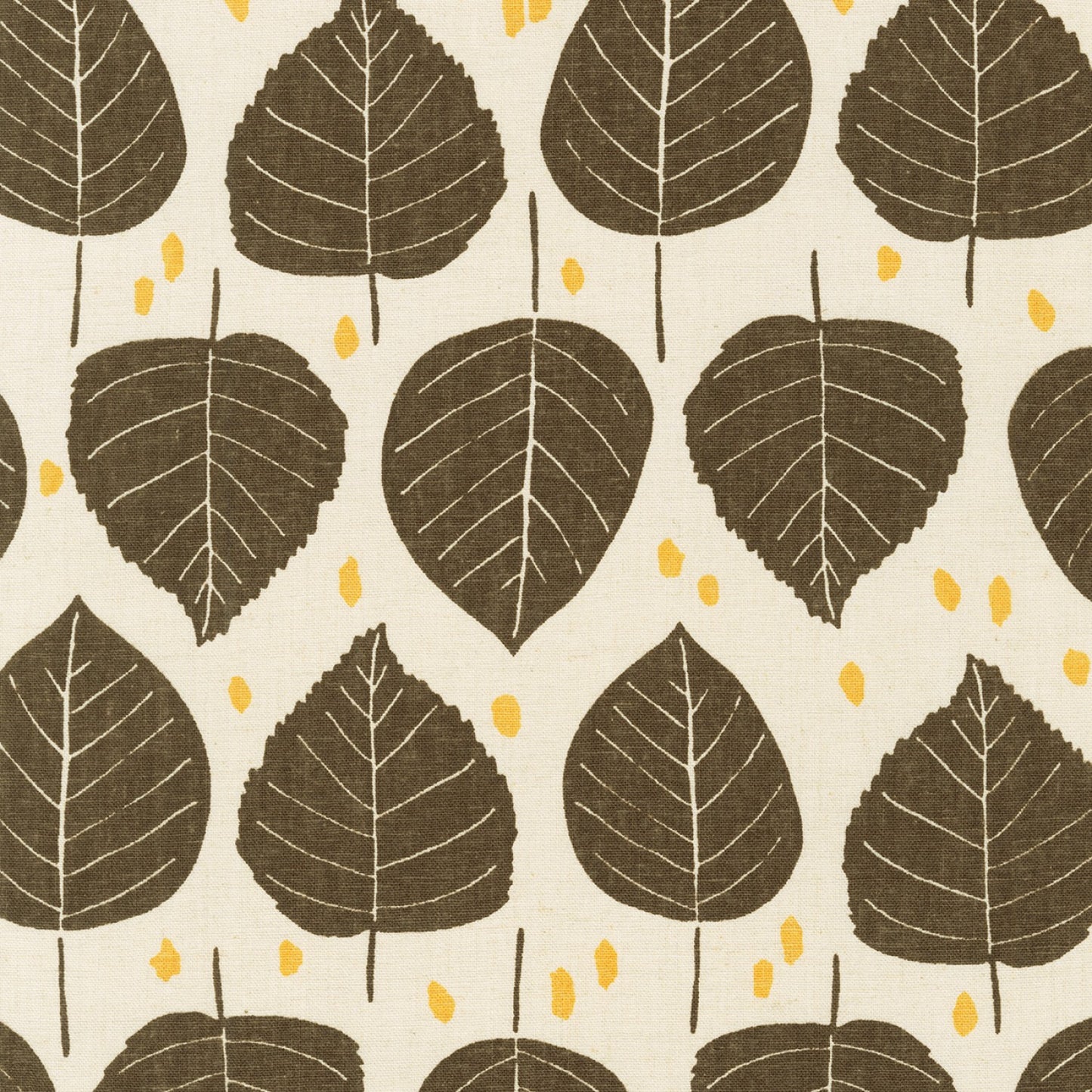 Quarry Trails - Leaves - Linen - Natural - Essex Yarn-Dye