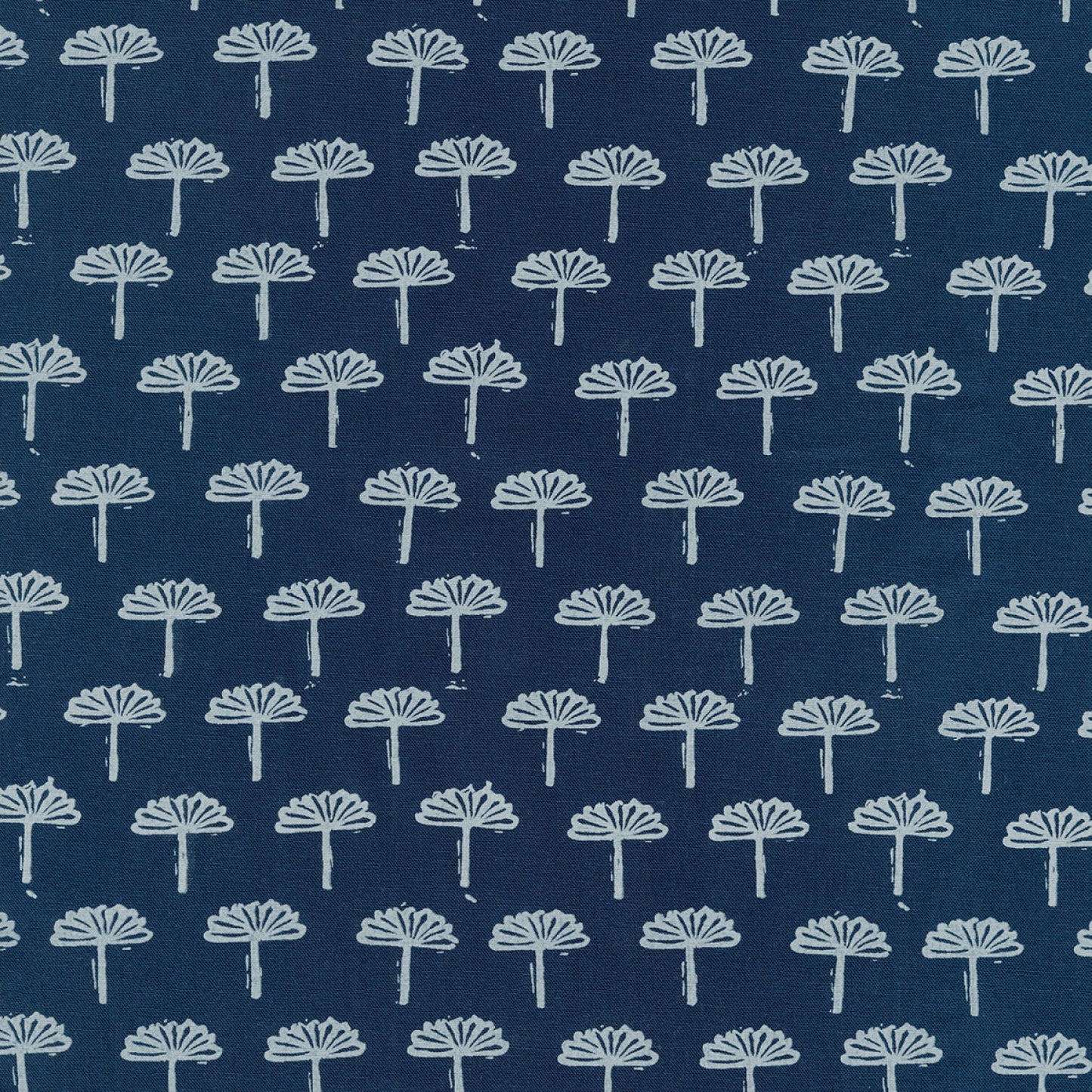 Robert Kaufman Blueberry Park Trees - Storm - Indigo Blue - - 1/2 Yard