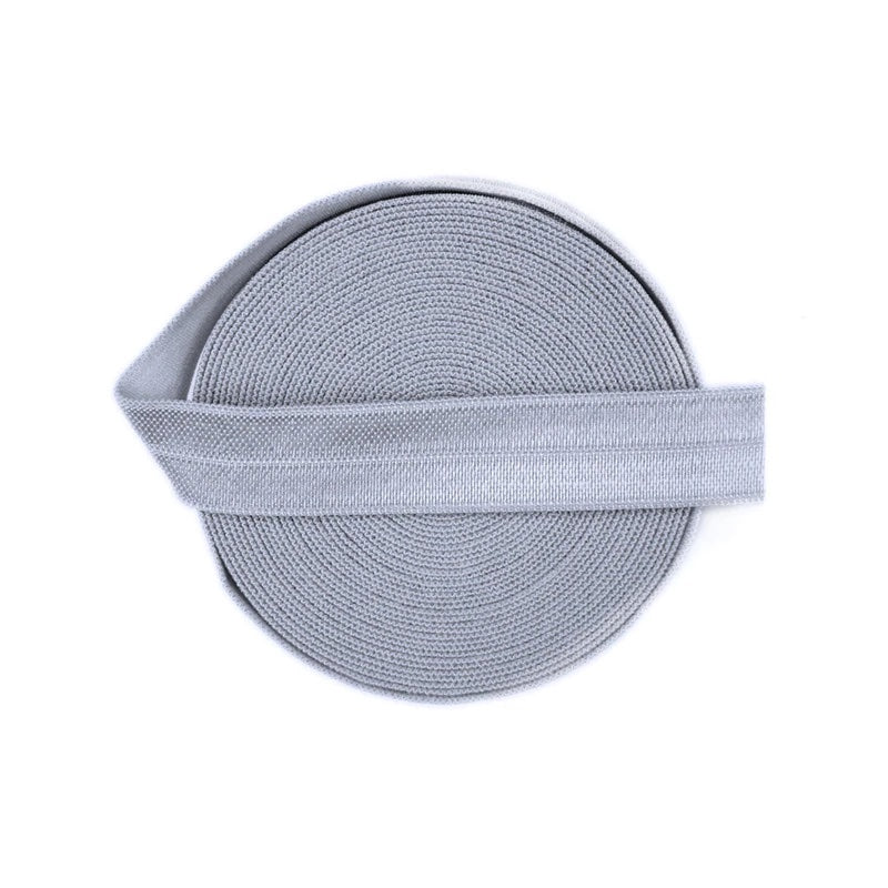 15mm (5/8") Fold Over Elastic FOE - Light Grey