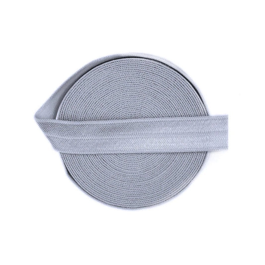 15mm (5/8") Fold Over Elastic FOE - Light Grey