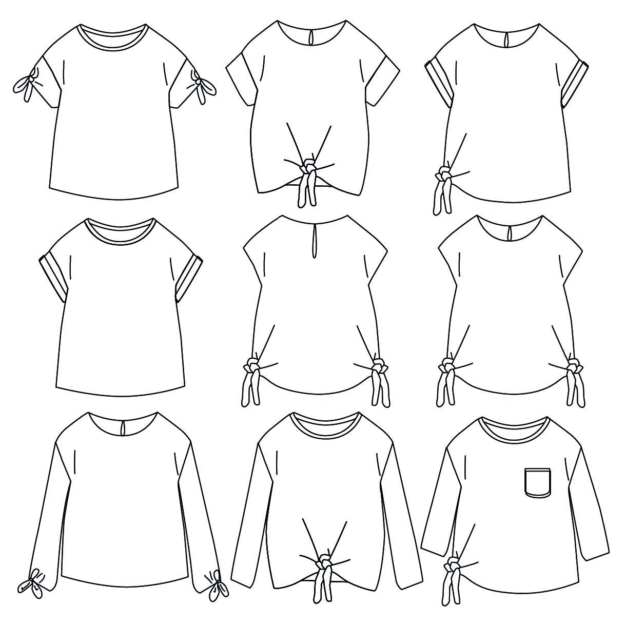 Ikatee - PEONY Top - Kids 3/12Y - Paper Sewing Pattern