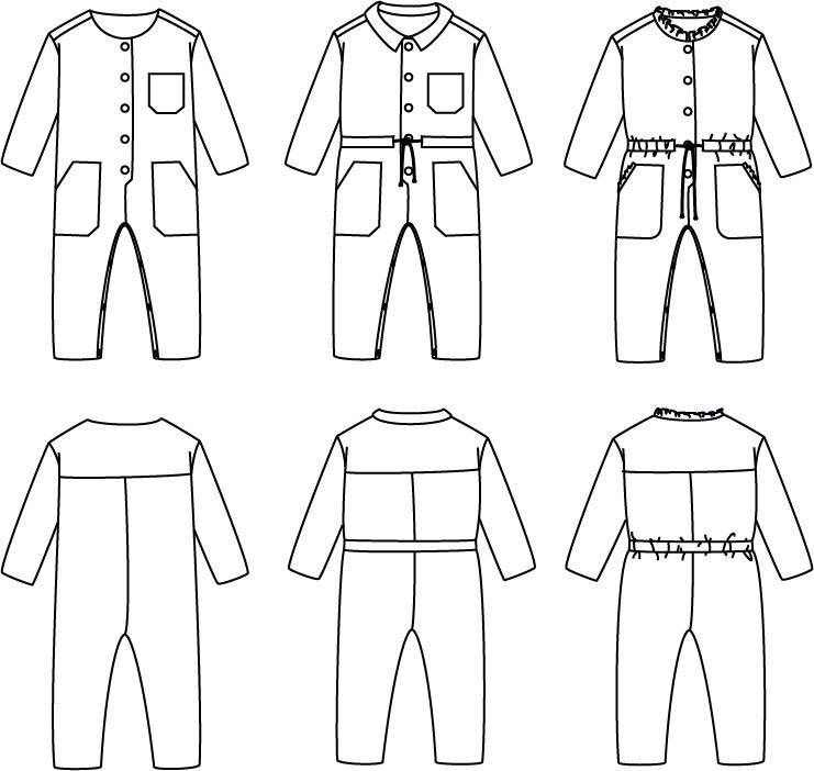 Ikatee - BROOKLYN Jumpsuit - Baby 6M/4Y - Paper Sewing Pattern