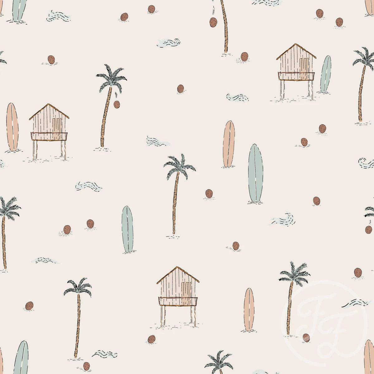 At the Beach - Eva Catharina Deweerdt - Cotton Jersey Knit