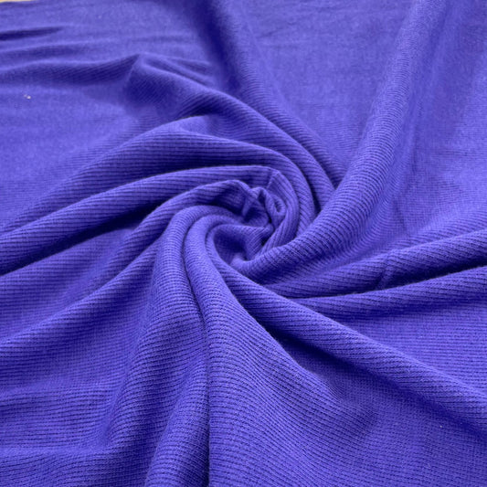 Bamboo Cotton Rib 2x2 - Liberty Purple - Ribbed Knit