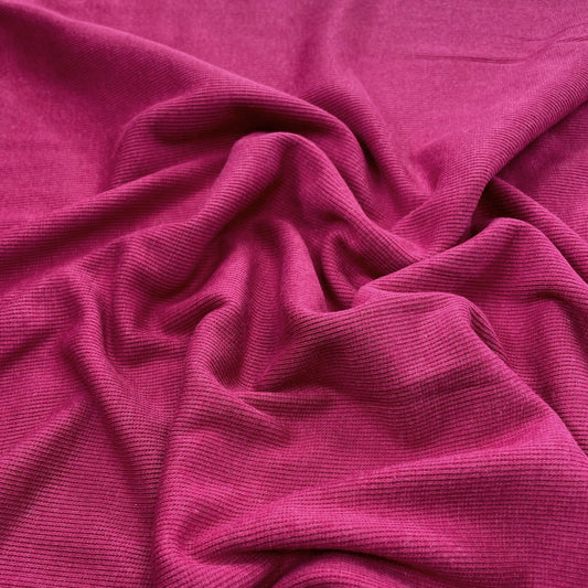 Bamboo Cotton Rib 2x2 - Dark Pink - Ribbed Knit