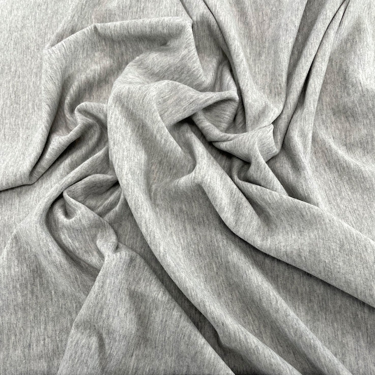TENCEL™ Lyocell Organic Cotton French Terry - Heathered Grey Mix