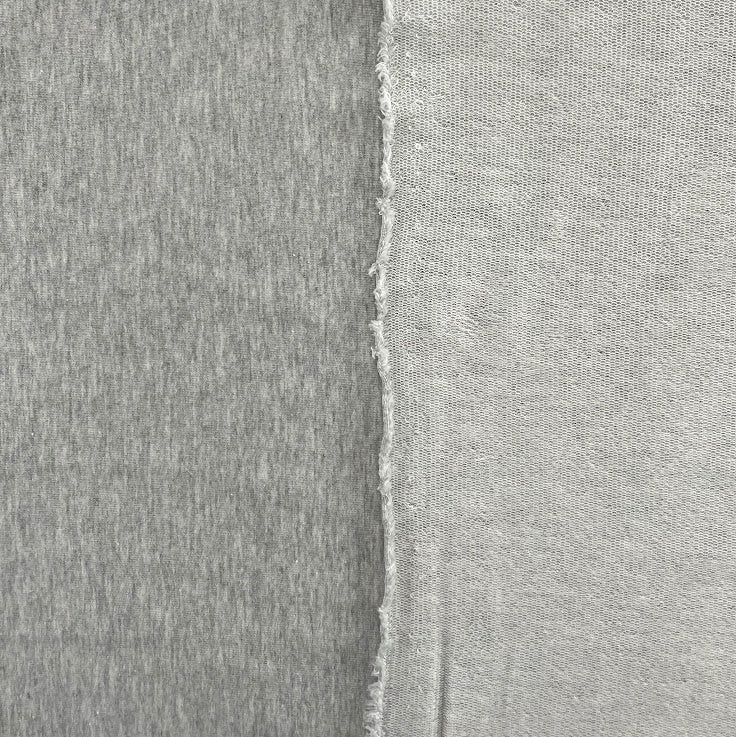 TENCEL™ Lyocell Organic Cotton French Terry - Heathered Grey Mix