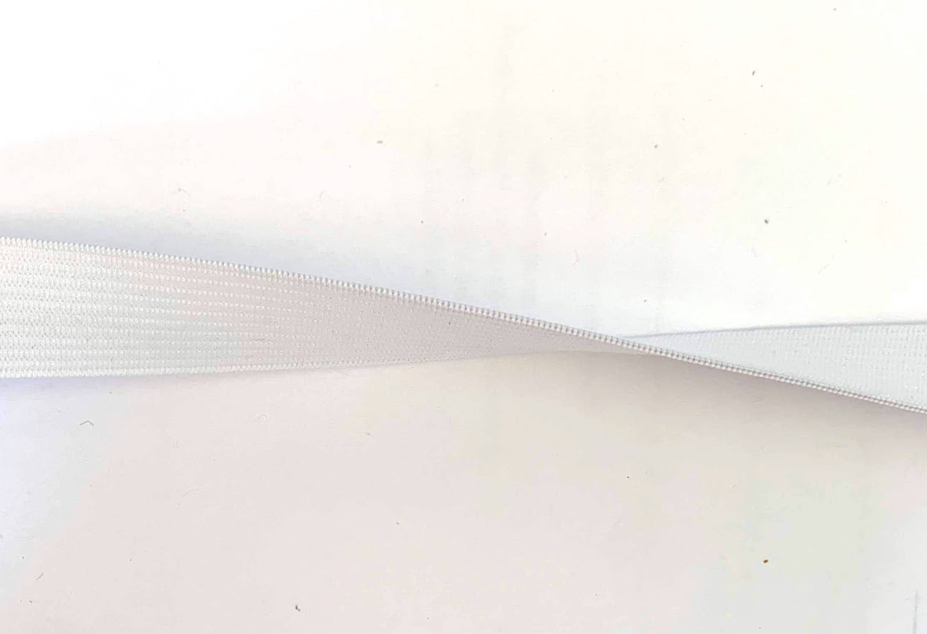 32mm (1.25") Soft Pre-Shrunk Knitted Elastic - White