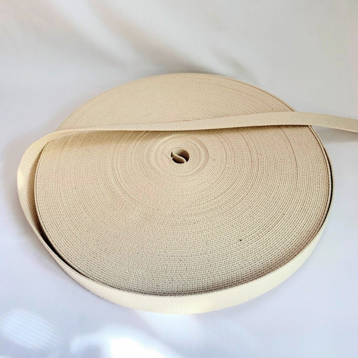 50mm (2 inch) Heavy-weight Cotton Webbing Tape 100% Cotton - Natural