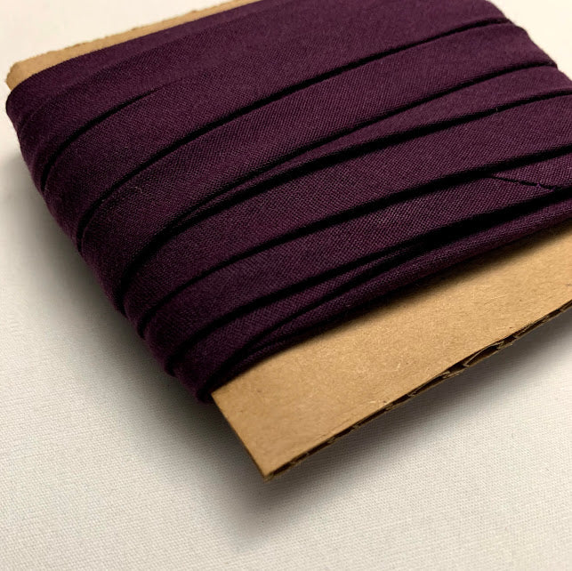 10mm Double Fold Bias Tape (3/8") - Eggplant / Dark Purple - Bulk / By the Yard