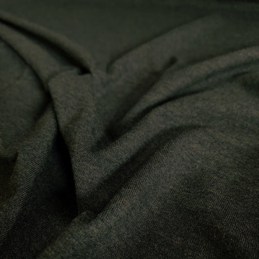 Bamboo/Cotton Stretch Jersey Knit - Heathered Forest