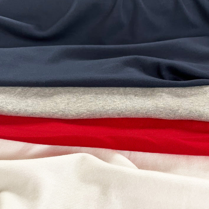 Cotton Spandex 1x1 Rib Knit Fabric - Navy - Deadstock