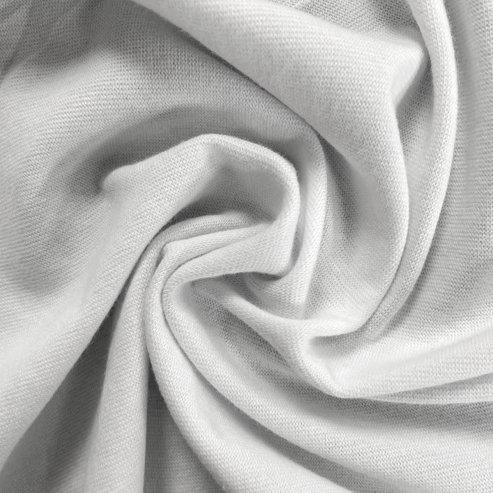 Cotton Spandex 1x1 Rib Knit Fabric - White - Deadstock – Riverside