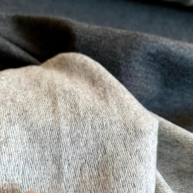 TENCEL™ Lyocell Organic Cotton Brushed Stretch Sweatshirt Fleece - Charcoal Grey