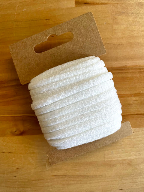 5mm Soft Knit Latex Free Nylon Elastic - White
