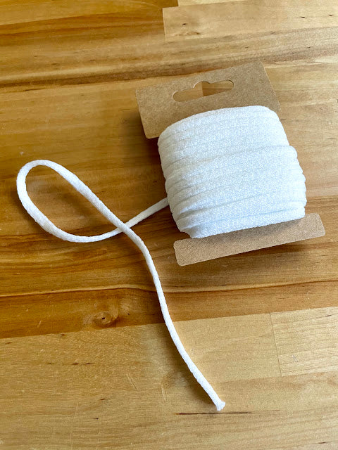 5mm Soft Knit Latex Free Nylon Elastic - White