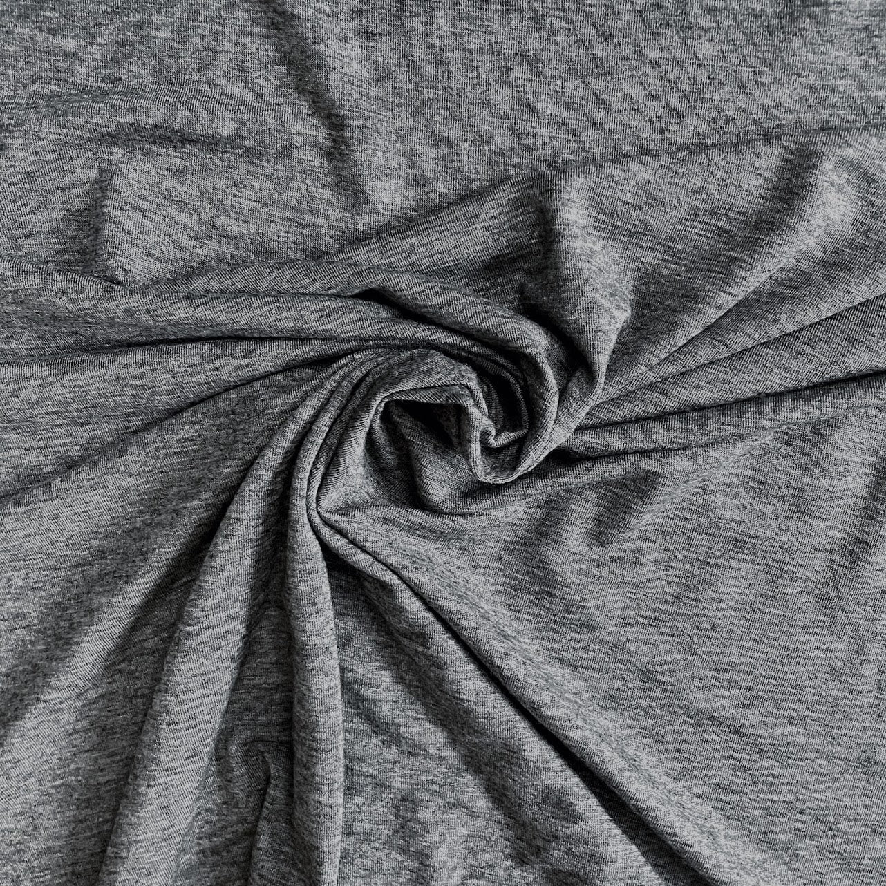 TENCEL™ Lyocell Merino Spandex Jersey - Heathered Charcoal