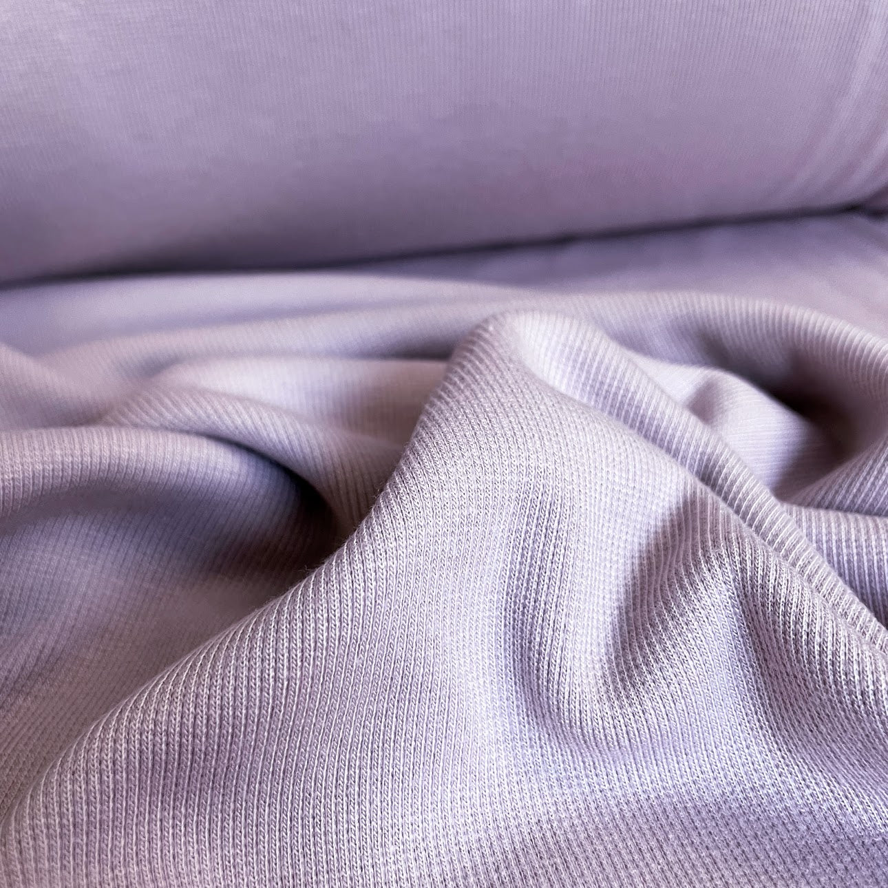 Bamboo Cotton Rib 2x2 - Lavender - Ribbed Knit
