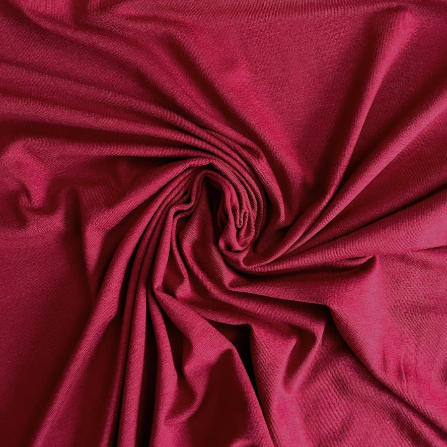 Bamboo/Cotton Stretch Jersey - Scarlet