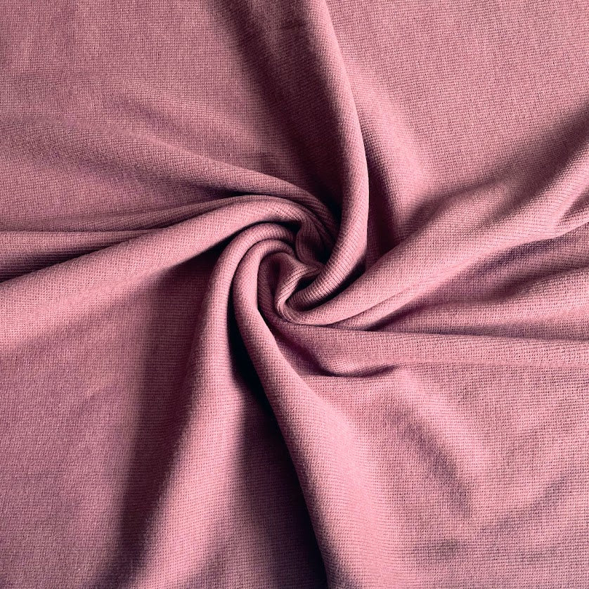 TENCEL™ Lyocell Organic Cotton 2x2 Ribbed Knit - Rose Brown