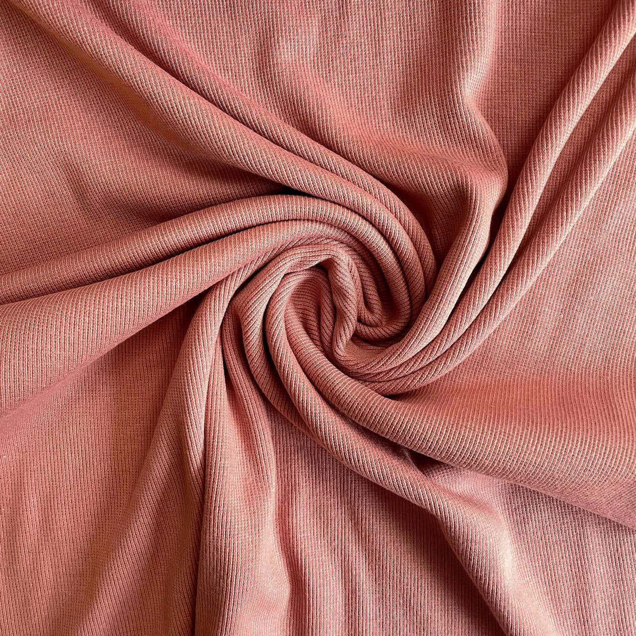 Bamboo Cotton Rib 2x2 - Dusty Rose