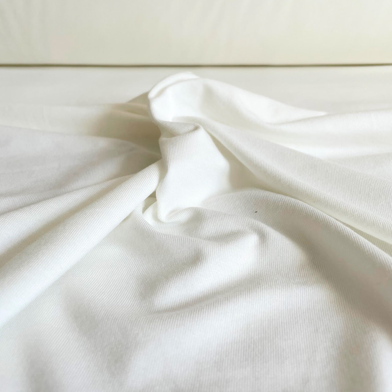 TENCEL™ Lyocell Organic Cotton Spandex Jersey - Ivory / Off-white