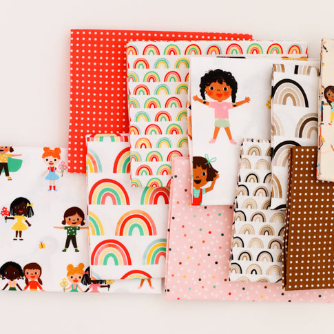 Small Rainbows - Bright - Ann Kelle - Digital Print - Cotton Fabric
