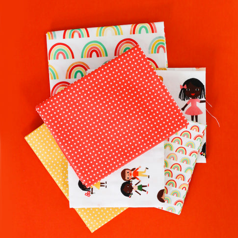 Rainbows - Bright - Ann Kelle - Digital Print - Cotton Fabric