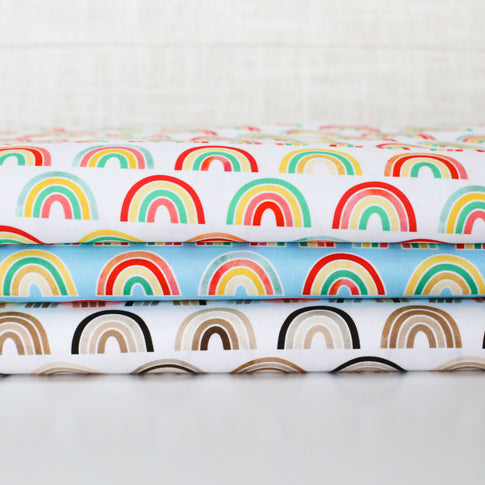 Rainbows - Bright - Ann Kelle - Digital Print - Cotton Fabric