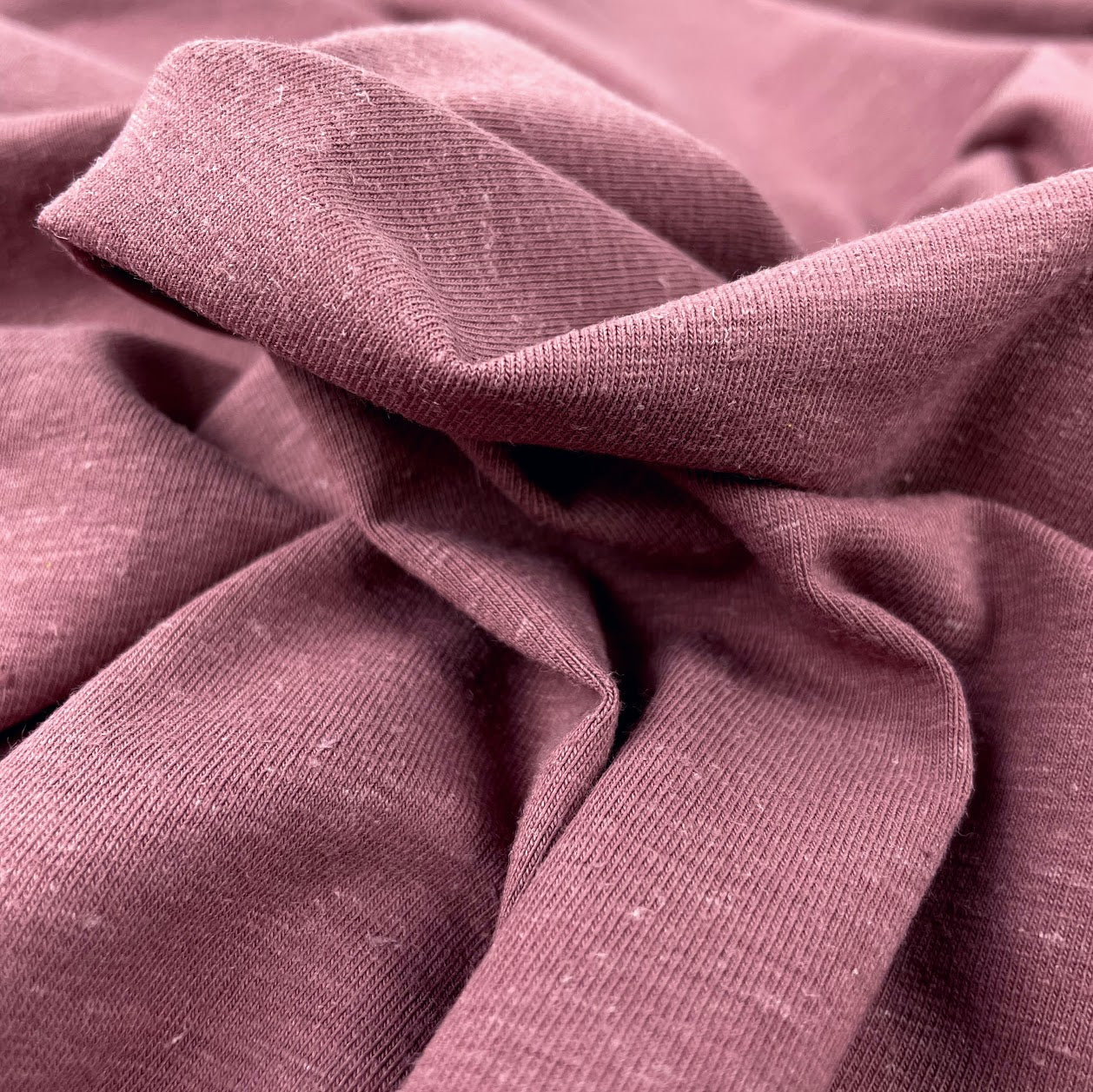 Hemp Organic Cotton Spandex Jersey - Rose Brown