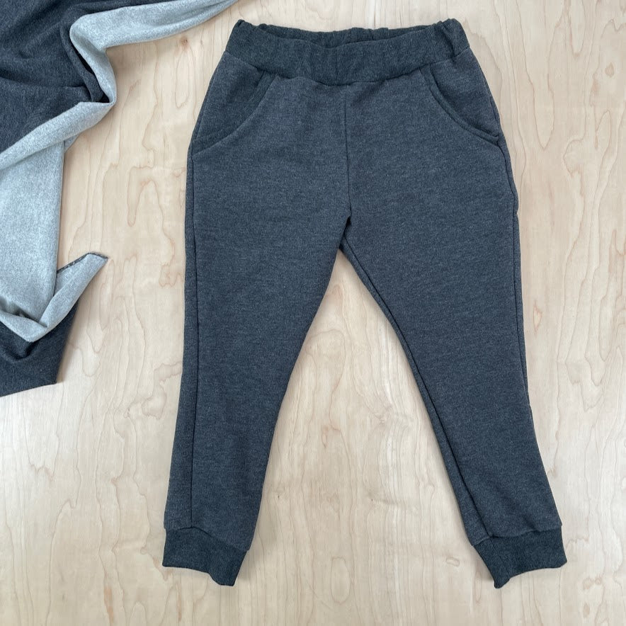 TENCEL™ Lyocell Organic Cotton Brushed Stretch Sweatshirt Fleece - Charcoal Grey