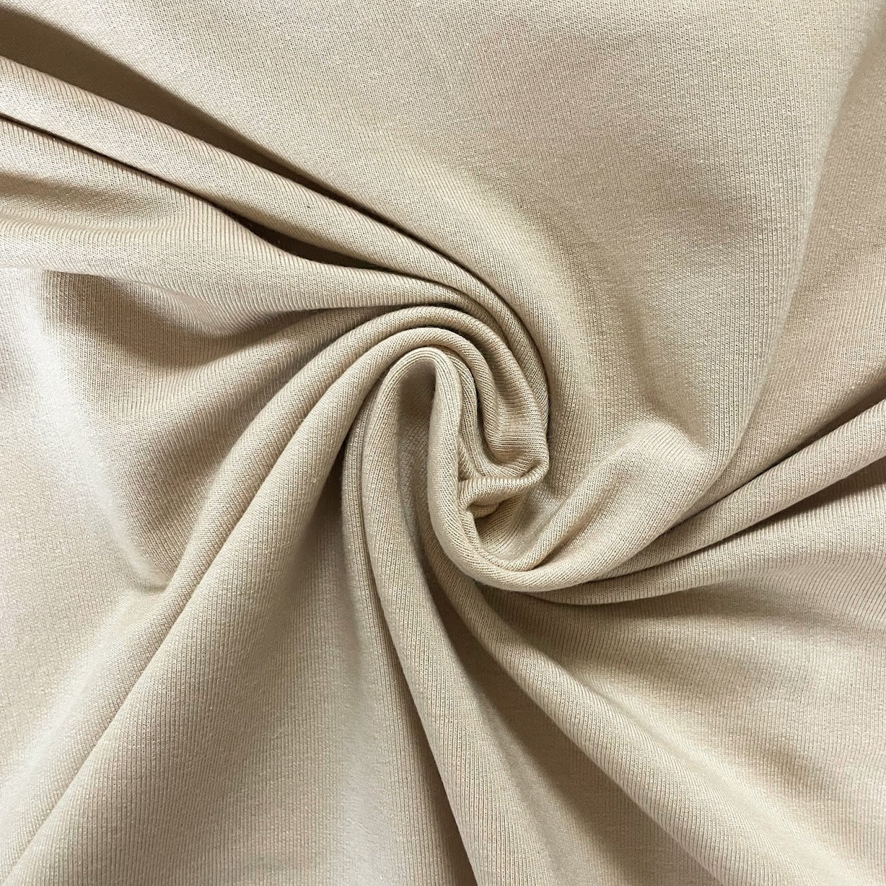 TENCEL™ Lyocell Organic Cotton Brushed Stretch Sweatshirt Fleece Sand