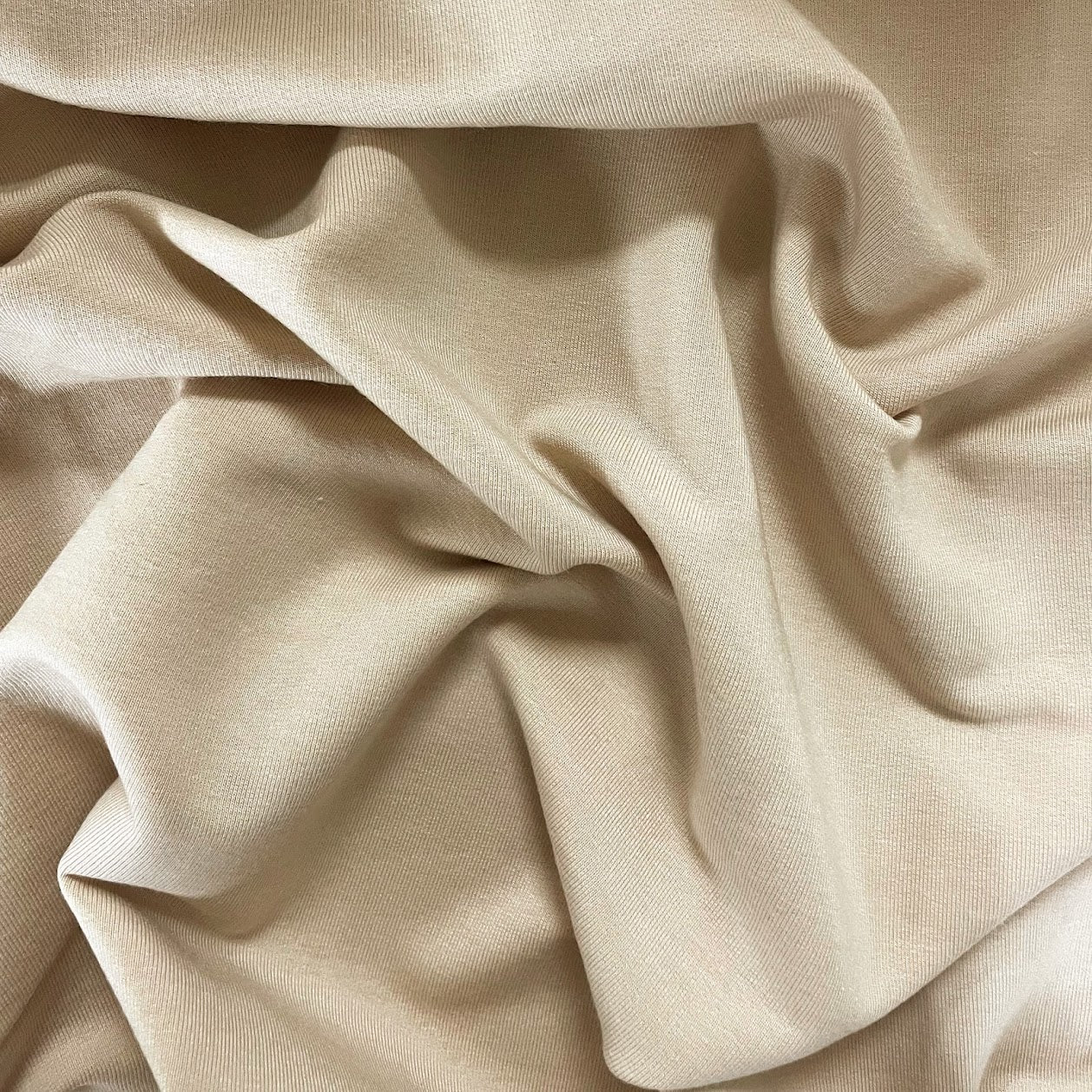 TENCEL™ Lyocell Organic Cotton Brushed Stretch Sweatshirt Fleece - Sand