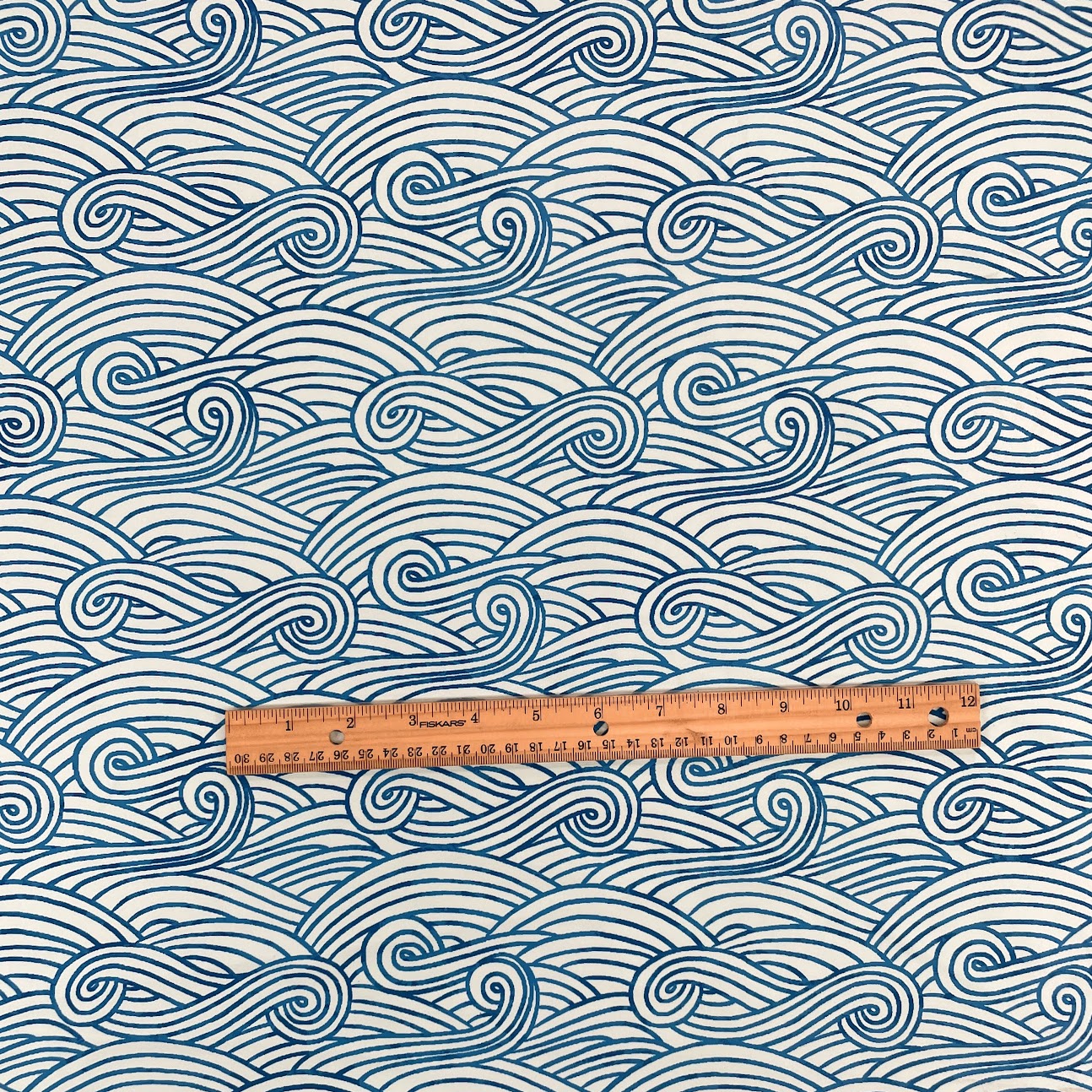 Swim Knit - UPF 50 - Blue Waves - Deadstock - 250gsm - Recycled Polyester