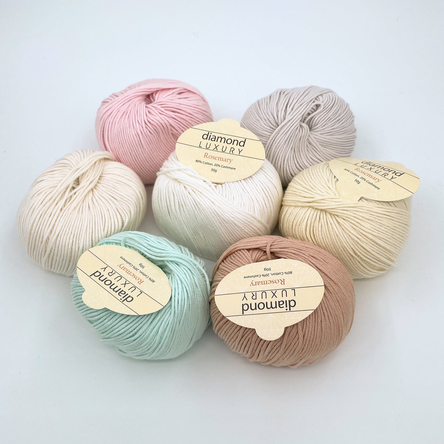 Rosemary Cashmere / Cotton - Worsted - 50g - 8 Colorways