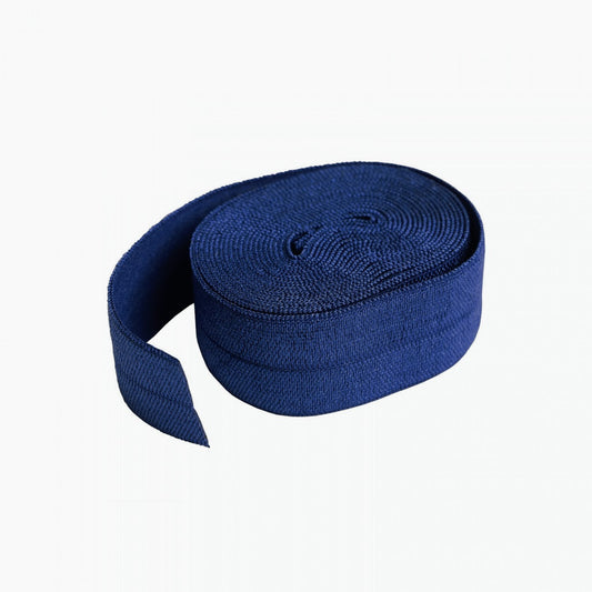 3/4" (20mm) Fold Over Elastic FOE - Light Navy Blue